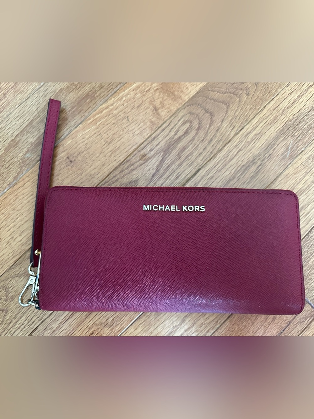 Michael Kors Large Leather Wallet/Wristlet Clutch